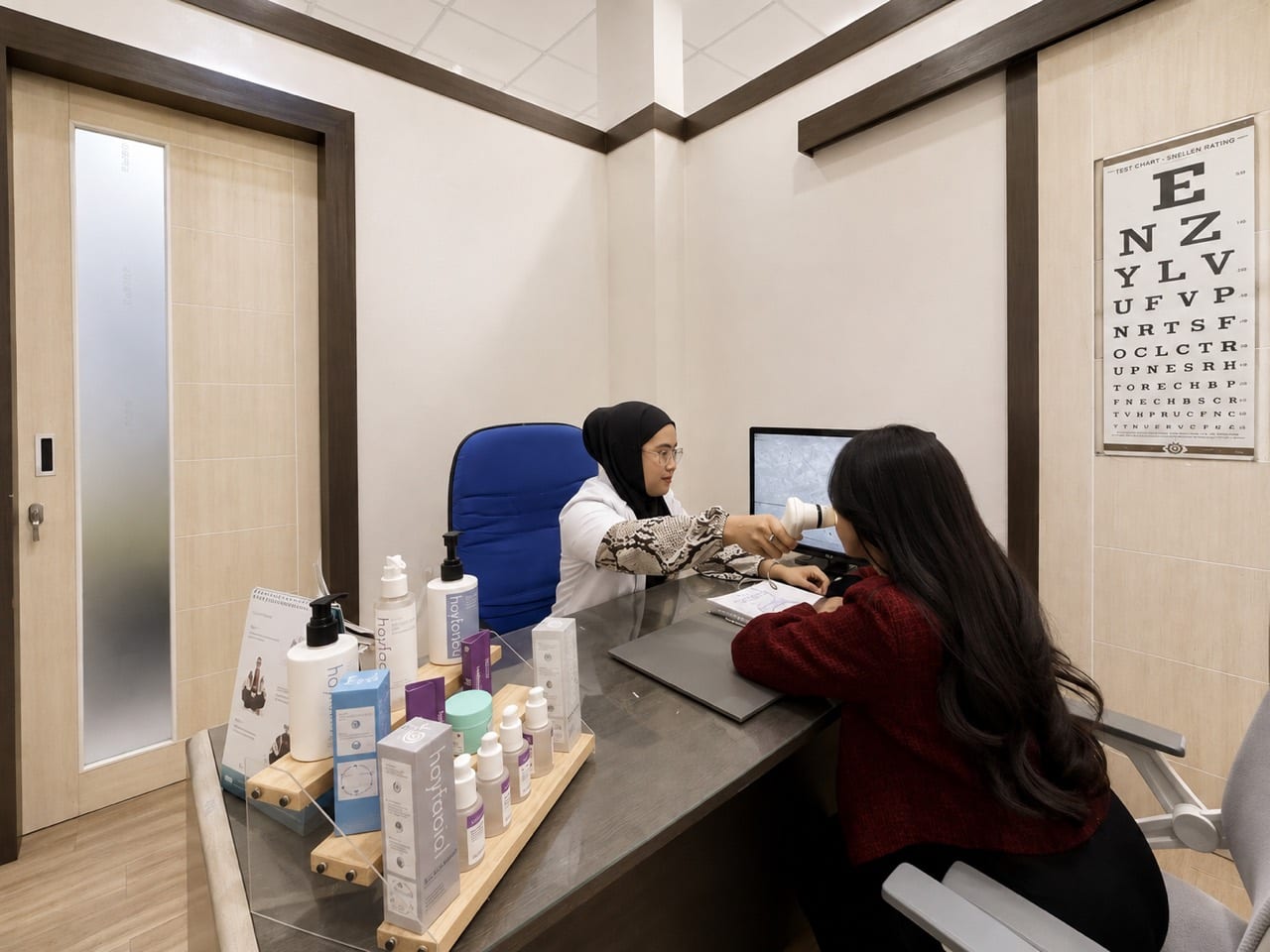 Proses konsultasi kulit di Hayfa Skin Clinic Manyaran.