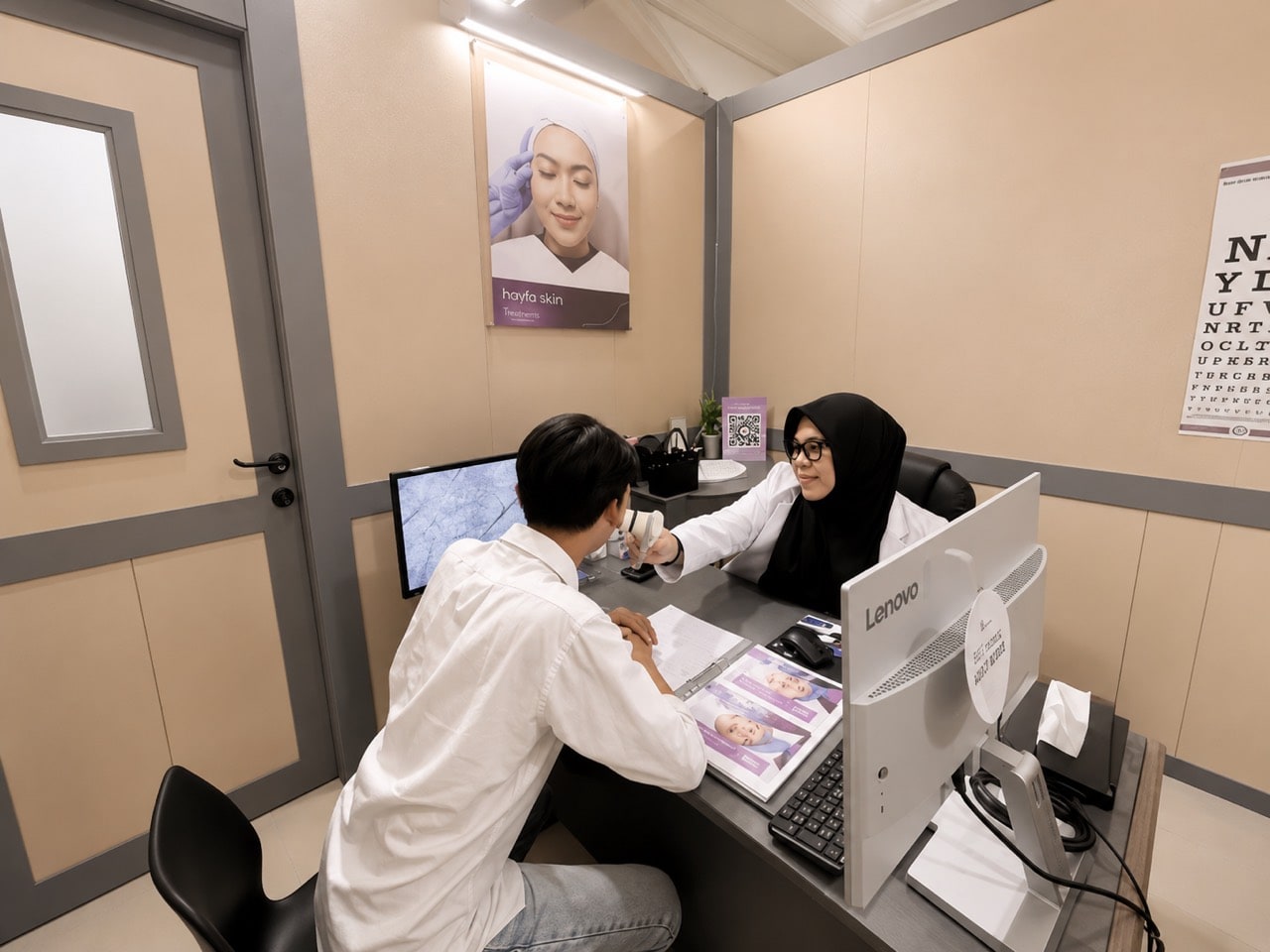 Proses konsultasi kulit di Hayfa Skin Clinic Ngaliyan.